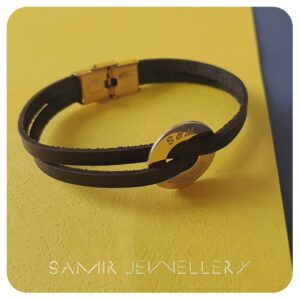 دستبند دایره بند چرم