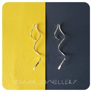 گوشواره اویز ژورنالی پیچیده