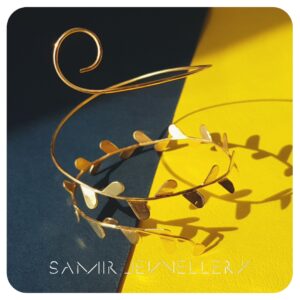 بازوبند زنانه طرح برگ